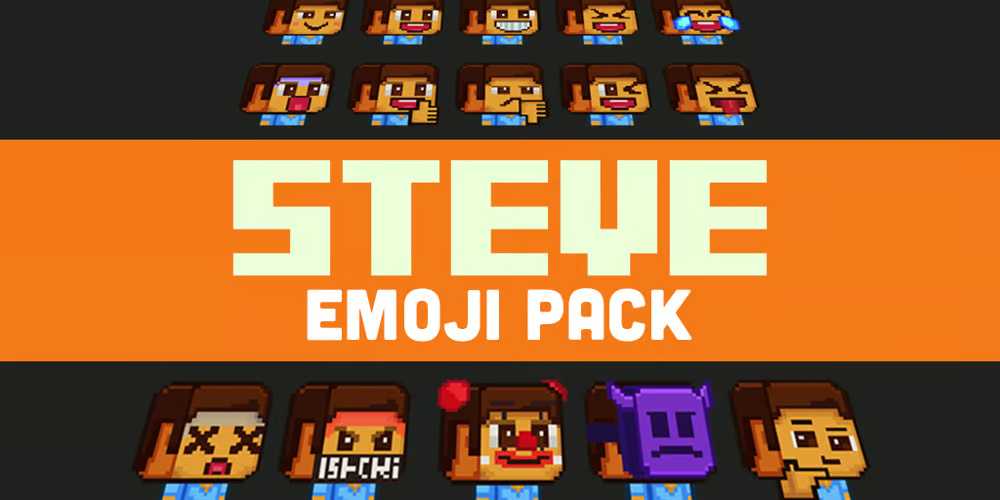 Minecraft Steve Emoji Pack