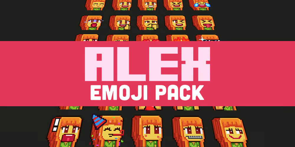 Minecraft Alex Emoji Pack