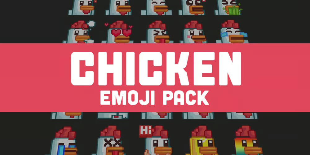 Minecraft Chicken Emoji Pack