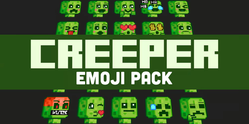 Minecraft Creeper Emoji Pack